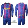 Officiële Voetbalshirt + Korte Broek FC Barcelona Derde 2021-22 Lange Mouw - Kids